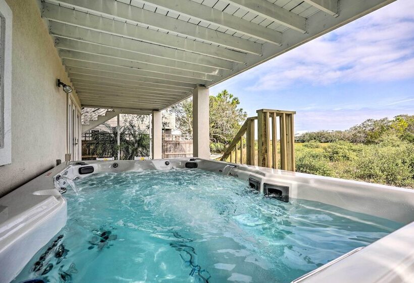 St Augustine Home W/ Swim Spa & Marsh Views!