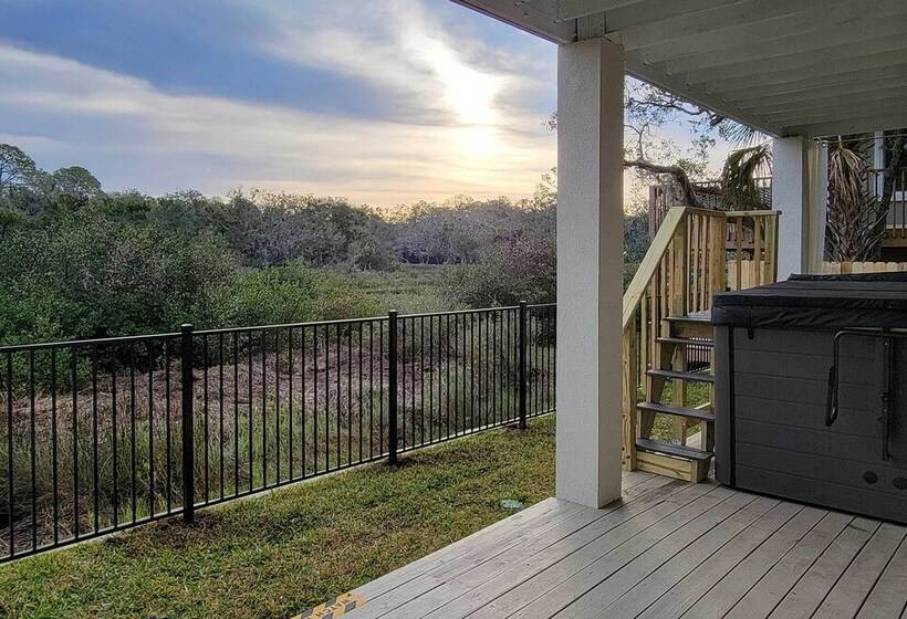 St Augustine Home W/ Swim Spa & Marsh Views!