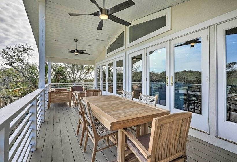 St Augustine Home W/ Swim Spa & Marsh Views!
