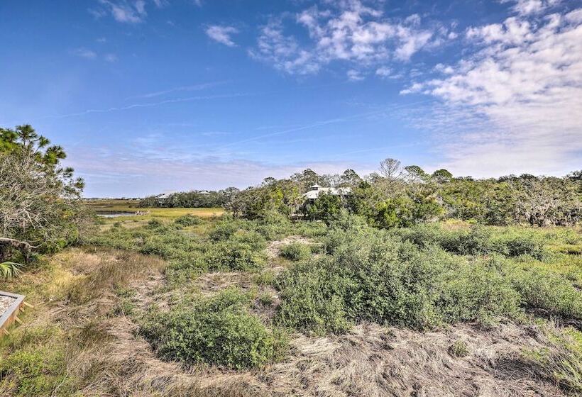 St Augustine Home W/ Swim Spa & Marsh Views!