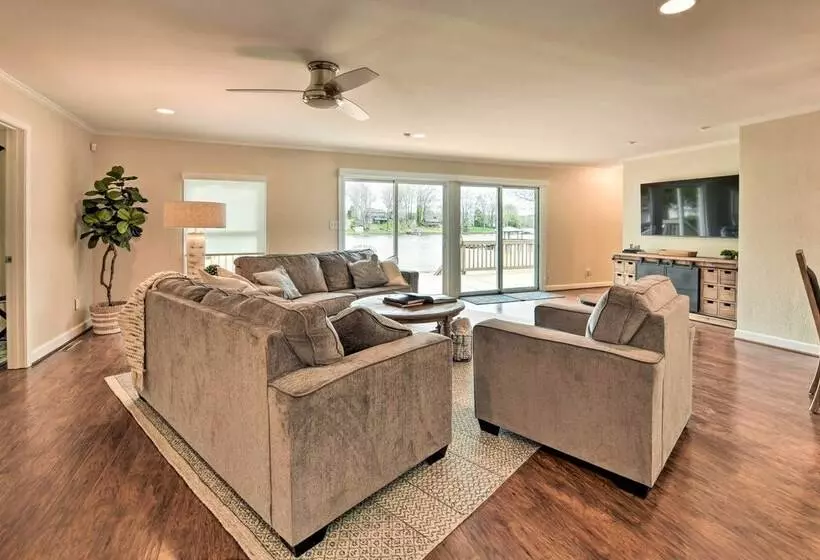 Waterfront Home W/ Private Beach On Lake Norman!