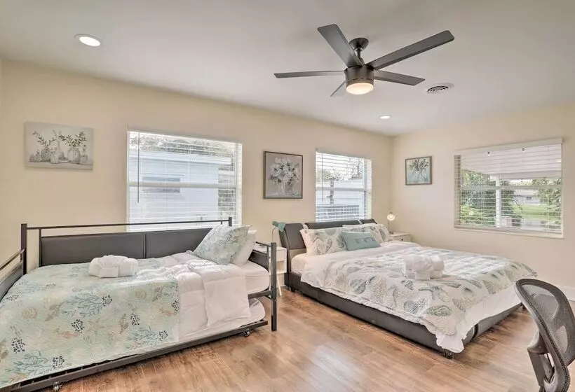 St Pete Retreat W/ Spacious Patio & Pond View