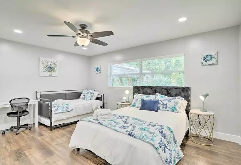 St Pete Retreat W/ Spacious Patio & Pond View