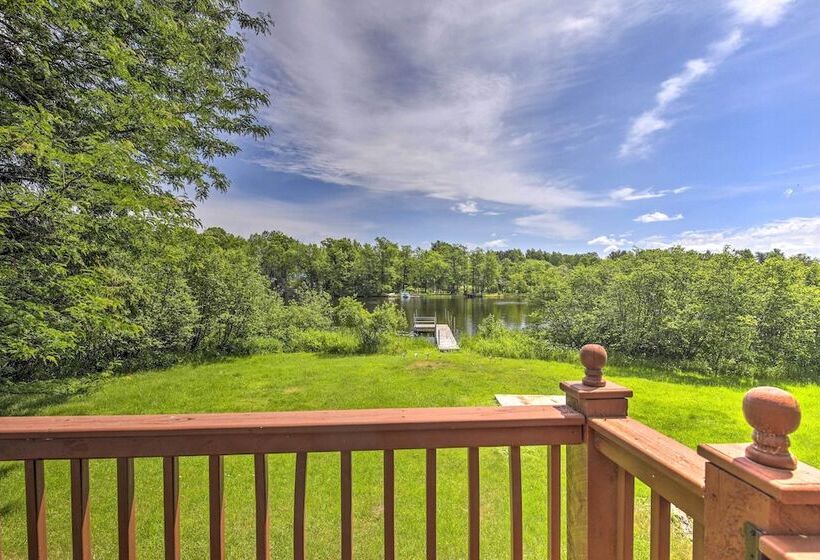 Lakefront Tomahawk Cabin W/ Boat Dock & Deck
