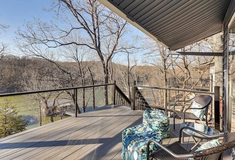 Lakefront Oklahoma Abode Deck, Fire Pit & Grill