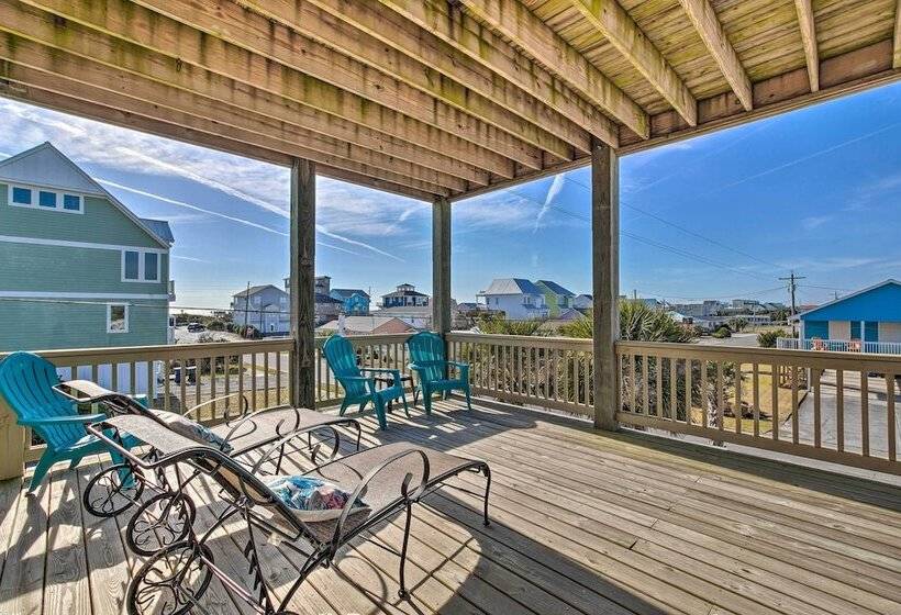 Chic Surf City Retreat W/ Pool < 1 Block To Beach!