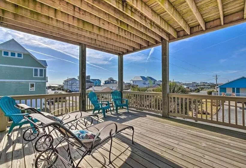 Chic Surf City Retreat W/ Pool < 1 Block To Beach!