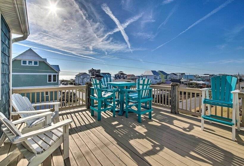Chic Surf City Retreat W/ Pool < 1 Block To Beach!
