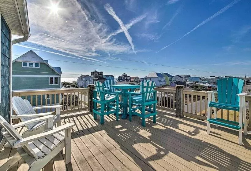 Chic Surf City Retreat W/ Pool < 1 Block To Beach!