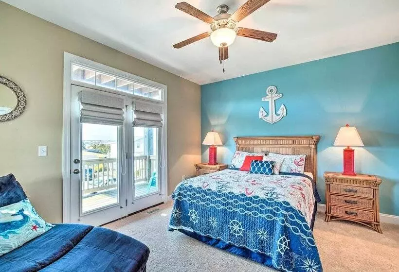 Chic Surf City Retreat W/ Pool < 1 Block To Beach!