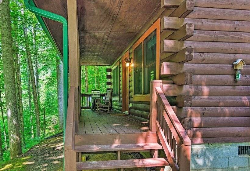 Clyde Cabin Hideaway: Porch & Grill