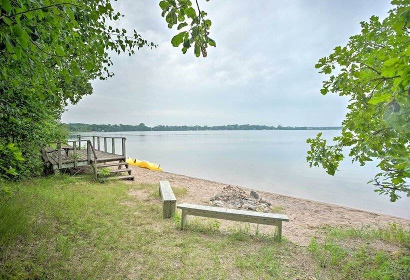 Lakeview 10 Acre Kimball Cabin W/ Private Beach!