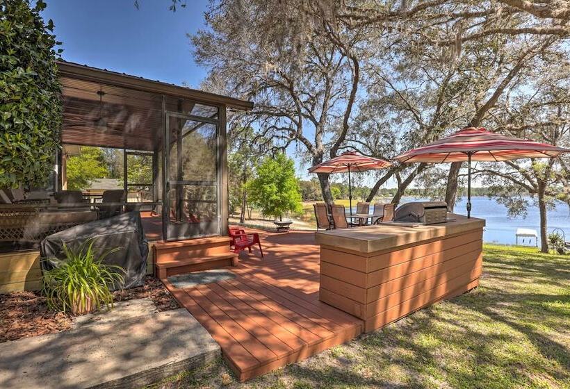 Keystone Heights Lakefront Cabin Fire Pit, Grill