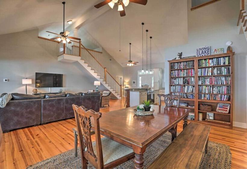 Lakefront Retreat W/ Game Room & Private Dock!