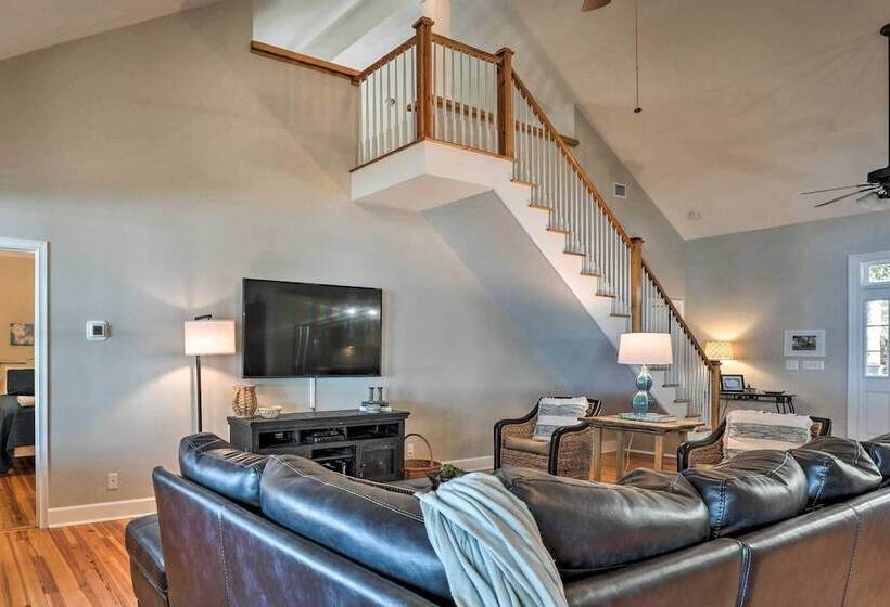 Lakefront Retreat W/ Game Room & Private Dock!