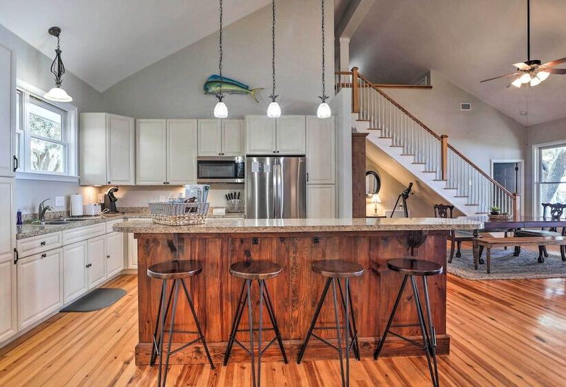 Lakefront Retreat W/ Game Room & Private Dock!