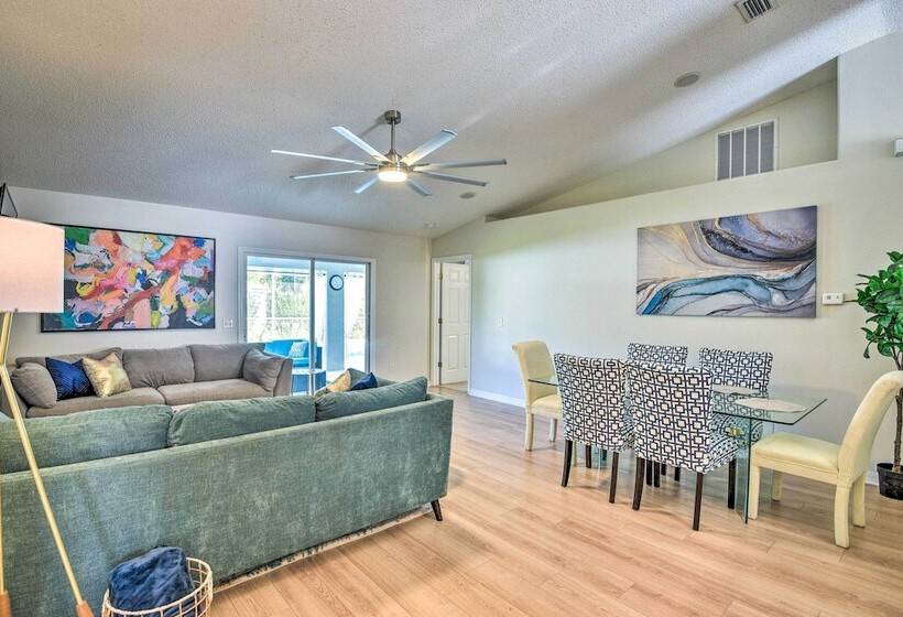 Bright Palm Coast Gem W/ Lanai & Private Pool