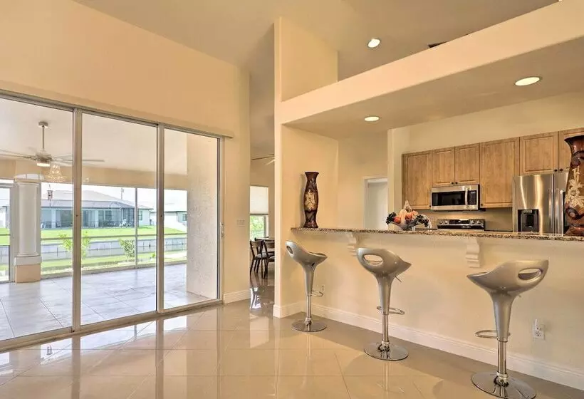 Screened Patio: Canal Front Cape Coral Home