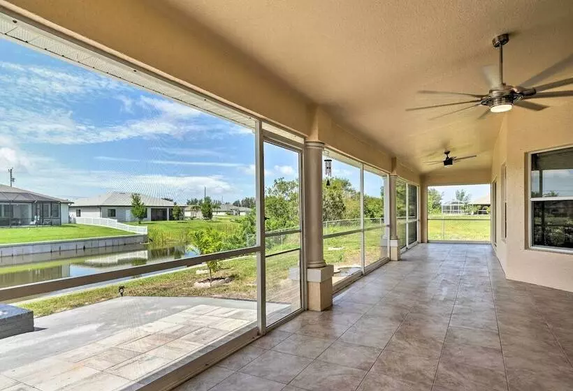 Screened Patio: Canal Front Cape Coral Home