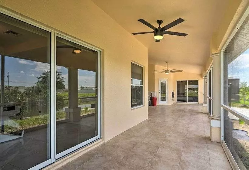 Screened Patio: Canal Front Cape Coral Home