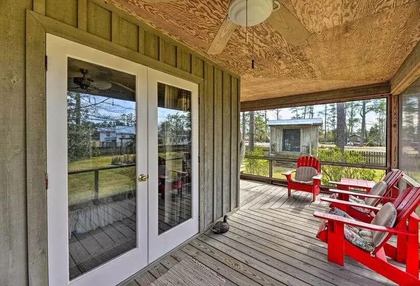 Waterside Belhaven House & Cottage W/ Porch & Dock