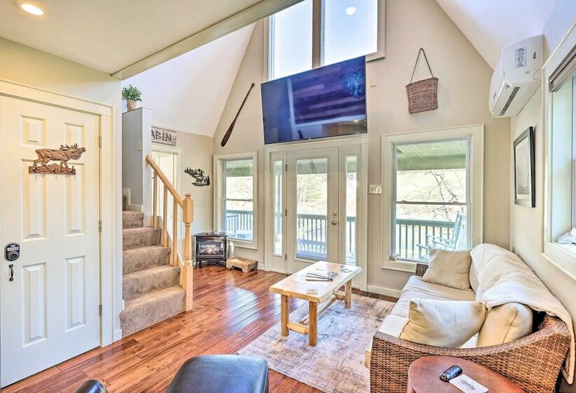 Charming Riverfront Cabin W/ Yard & Porch!