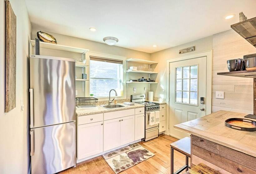 Charming Riverfront Cabin W/ Yard & Porch!