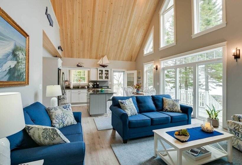 Oceanfront Prospect Harbor House W/ Deck, View