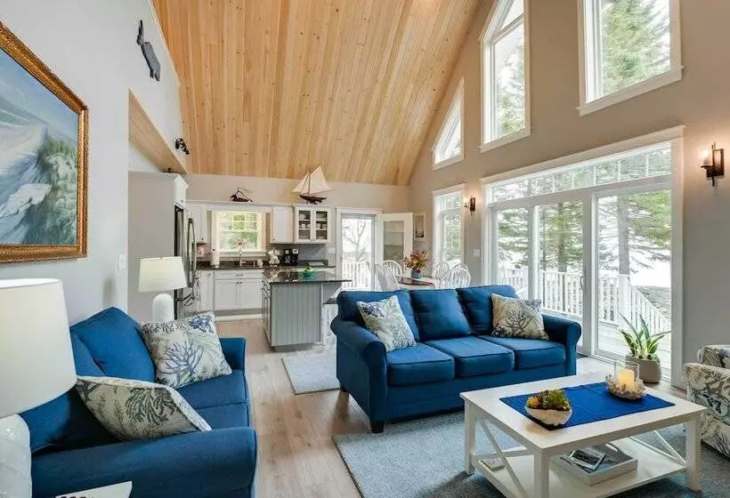 Oceanfront Prospect Harbor House W/ Deck, View