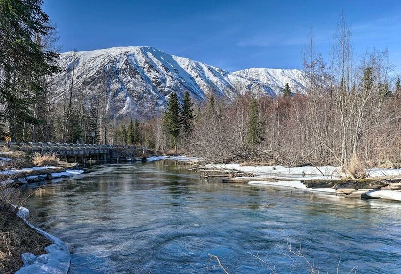 Peaceful Mountain View Home   Walk To Kenai Lake!
