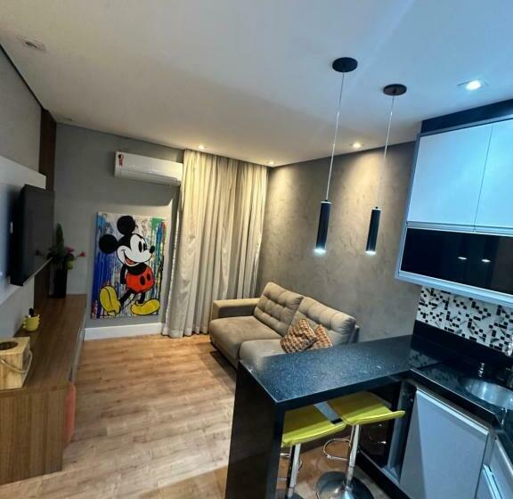 הוסטל Flat Completo No Gonzaga Santos Uma Quadra Da Praia