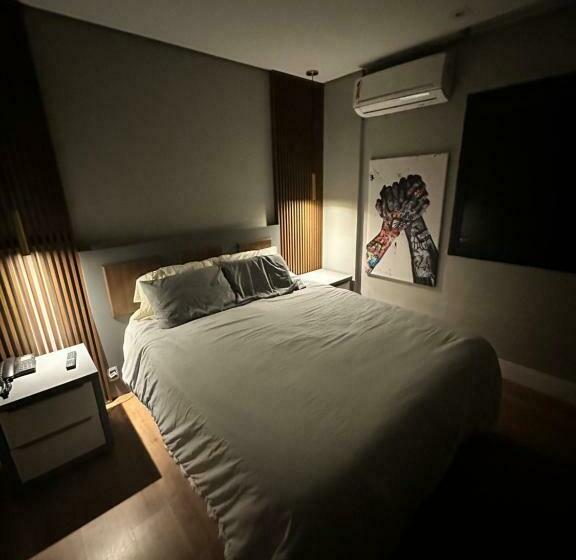 הוסטל Flat Completo No Gonzaga Santos Uma Quadra Da Praia