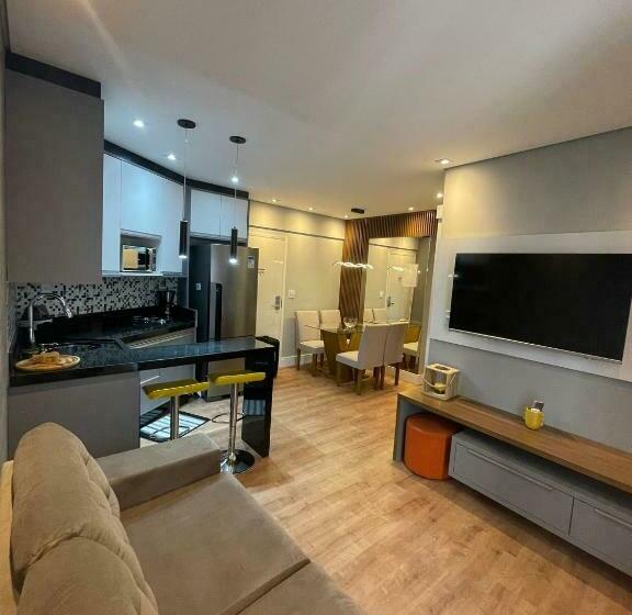 הוסטל Flat Completo No Gonzaga Santos Uma Quadra Da Praia