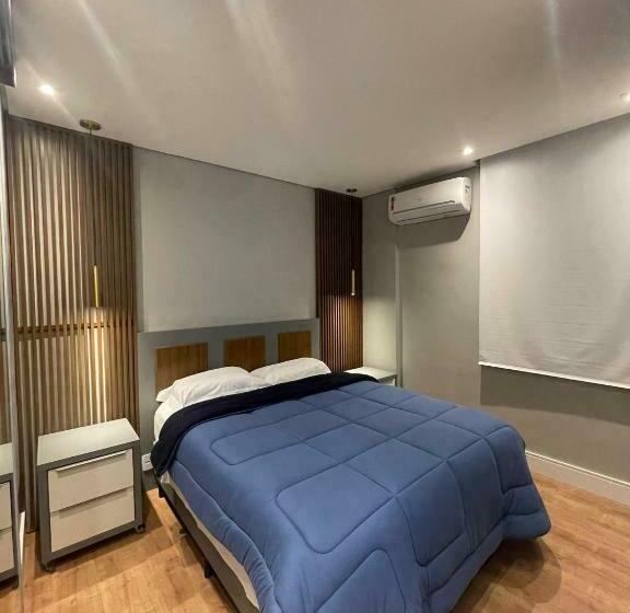 הוסטל Flat Completo No Gonzaga Santos Uma Quadra Da Praia