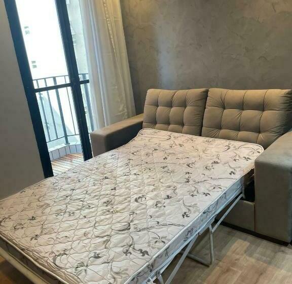 הוסטל Flat Completo No Gonzaga Santos Uma Quadra Da Praia