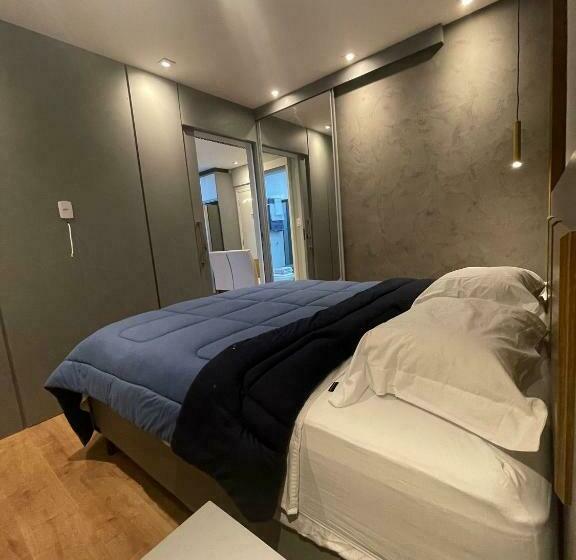 הוסטל Flat Completo No Gonzaga Santos Uma Quadra Da Praia