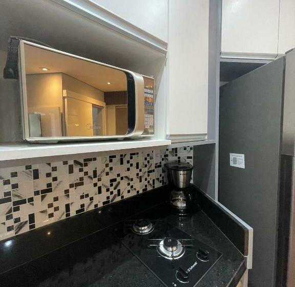 הוסטל Flat Completo No Gonzaga Santos Uma Quadra Da Praia