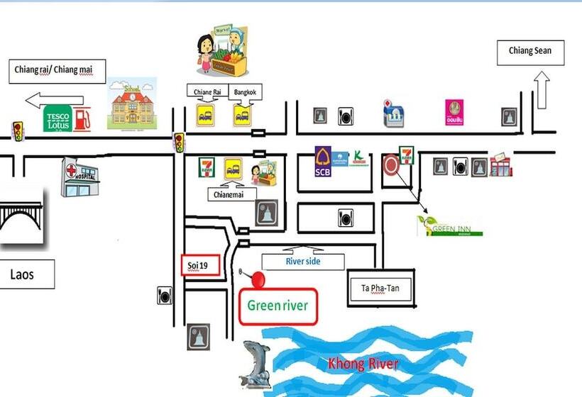فندق Chiangkhong Green River