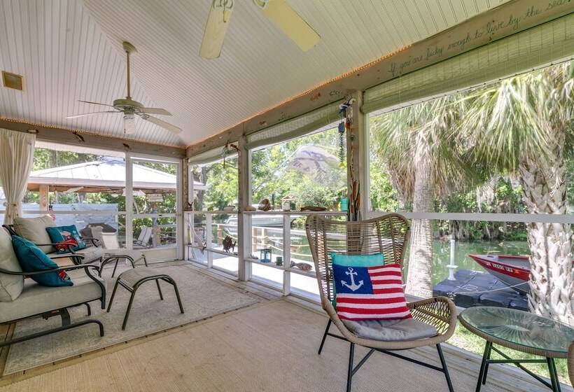 Waterfront Florida Abode W/ Deck, Grill & Fire Pit