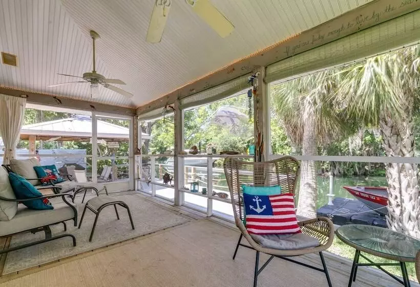 Waterfront Florida Abode W/ Deck, Grill & Fire Pit