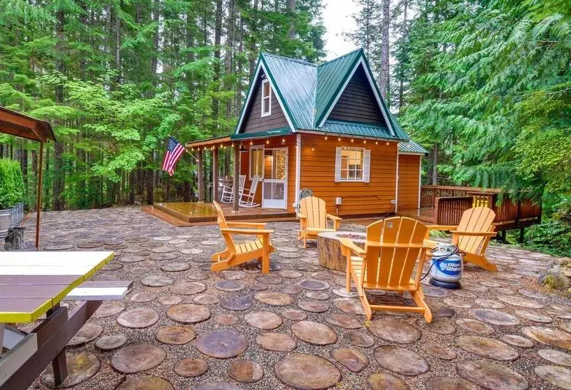 Adorable A Frame Cabin, Steps To Lake Cushman!