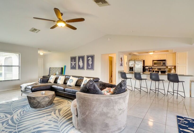 Lanai & Pool: Waterfront Cape Coral Home!