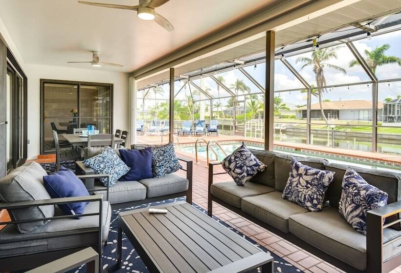 Lanai & Pool: Waterfront Cape Coral Home!