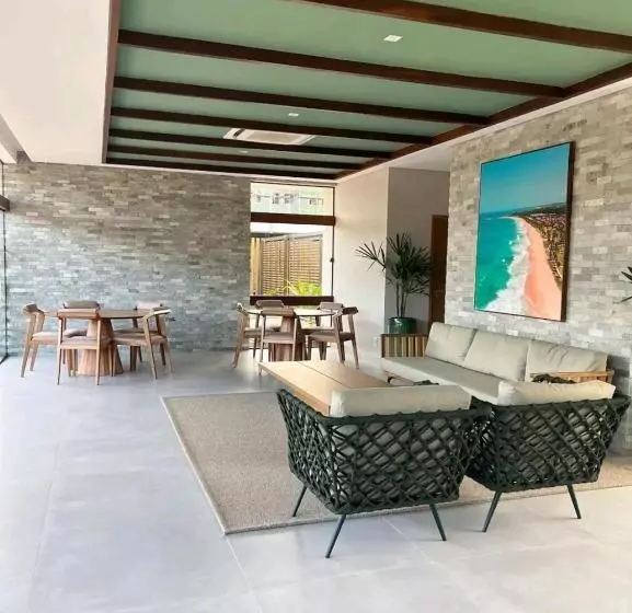 リゾートホテル Flat Luxo No Mana Beach Em Muro Alto 4 Pessoas