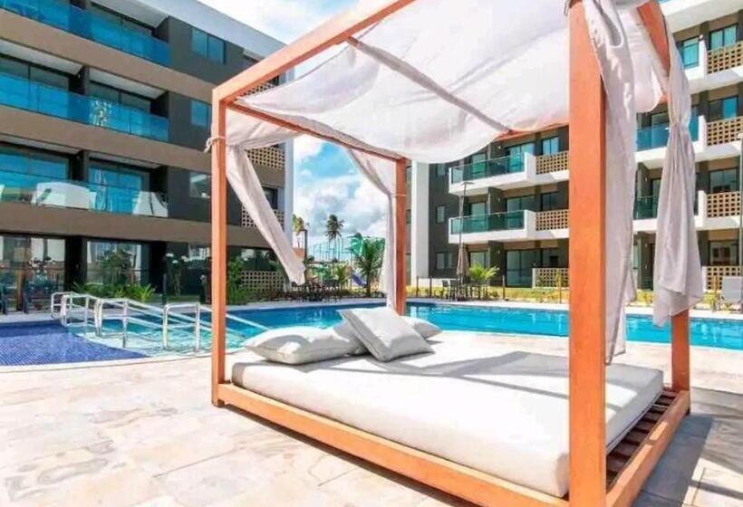 渡假胜地  Flat Luxo No Mana Beach Em Muro Alto 4 Pessoas