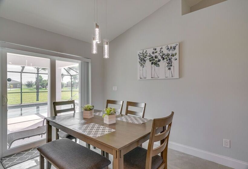 Furnished Lanai + Pool: Sunlit Cape Coral Getaway!