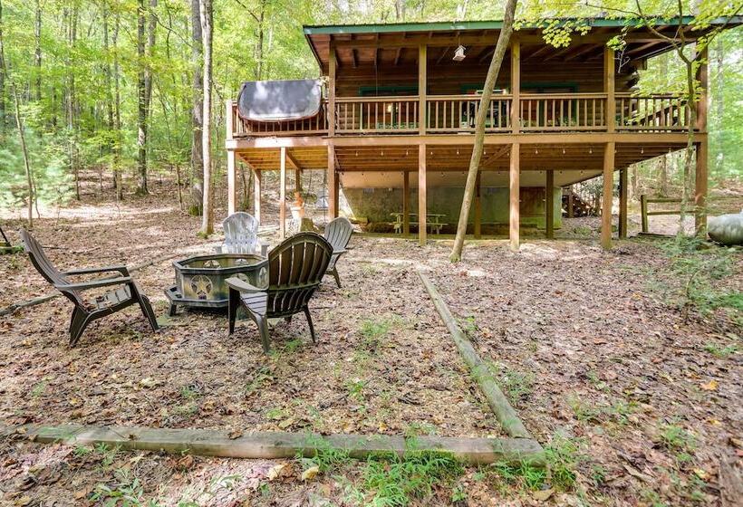 Cozy Cabin In Cherry Log W/ Hot Tub & Fire Pit!