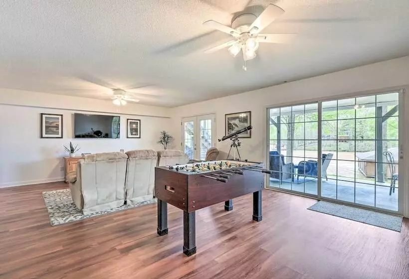 Lakefront Eatonton Home: Boat Dock + Fire Pit