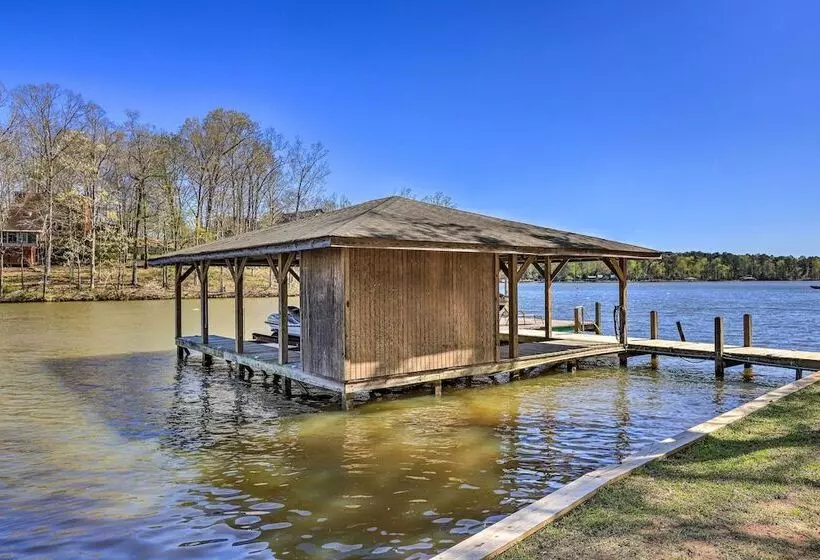 Lakefront Eatonton Home: Boat Dock + Fire Pit