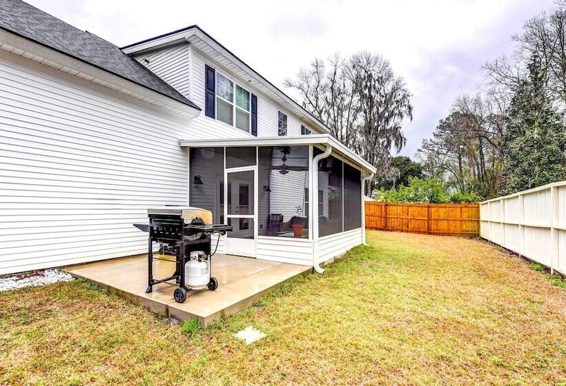 Modern Savannah Home: Backyard W/ Gas Grill